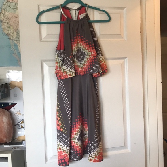 Jessica Simpson Halter Popover Flare Dress - Picture 3 of 6